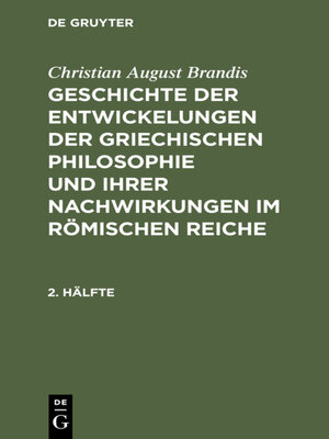 cover image of Christian August Brandis